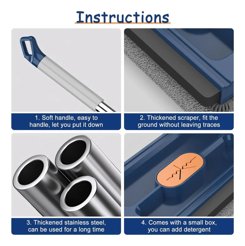 ProMop© 360° Cleaning Set + Foldable Bucket – [Includes 2 Free Refills]