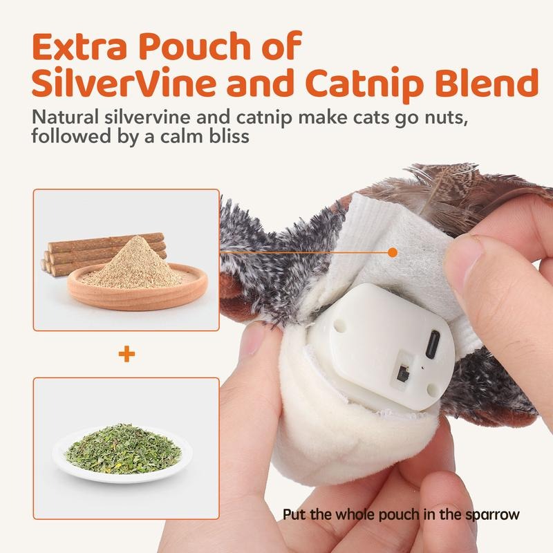 YoPoll Interactive Chirping Bird Cat Toy