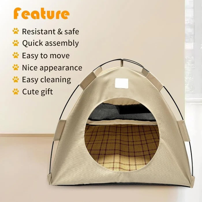 BreezyDen Pop-Up Pet Tent – Portable Hideaway for Cats and Small Dogs
