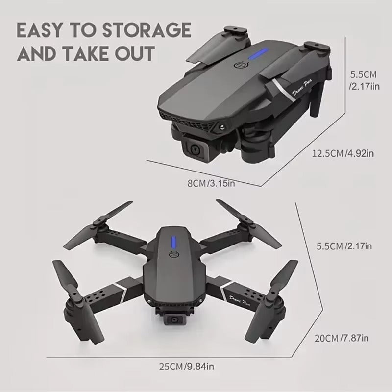 New E88 Pro WIFI FPV Drone Wide Angle HD 4K 1080P Camera Height Hold RC Foldable Quadcopter Dron Helicopter Toys Gift